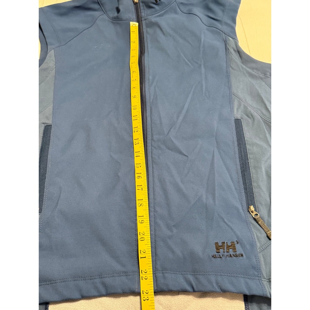 Helly Hansen Blue Softshell Full Zip Vest Womens L Fleece Lined Outdoor Hiking - Picture 5 of 5